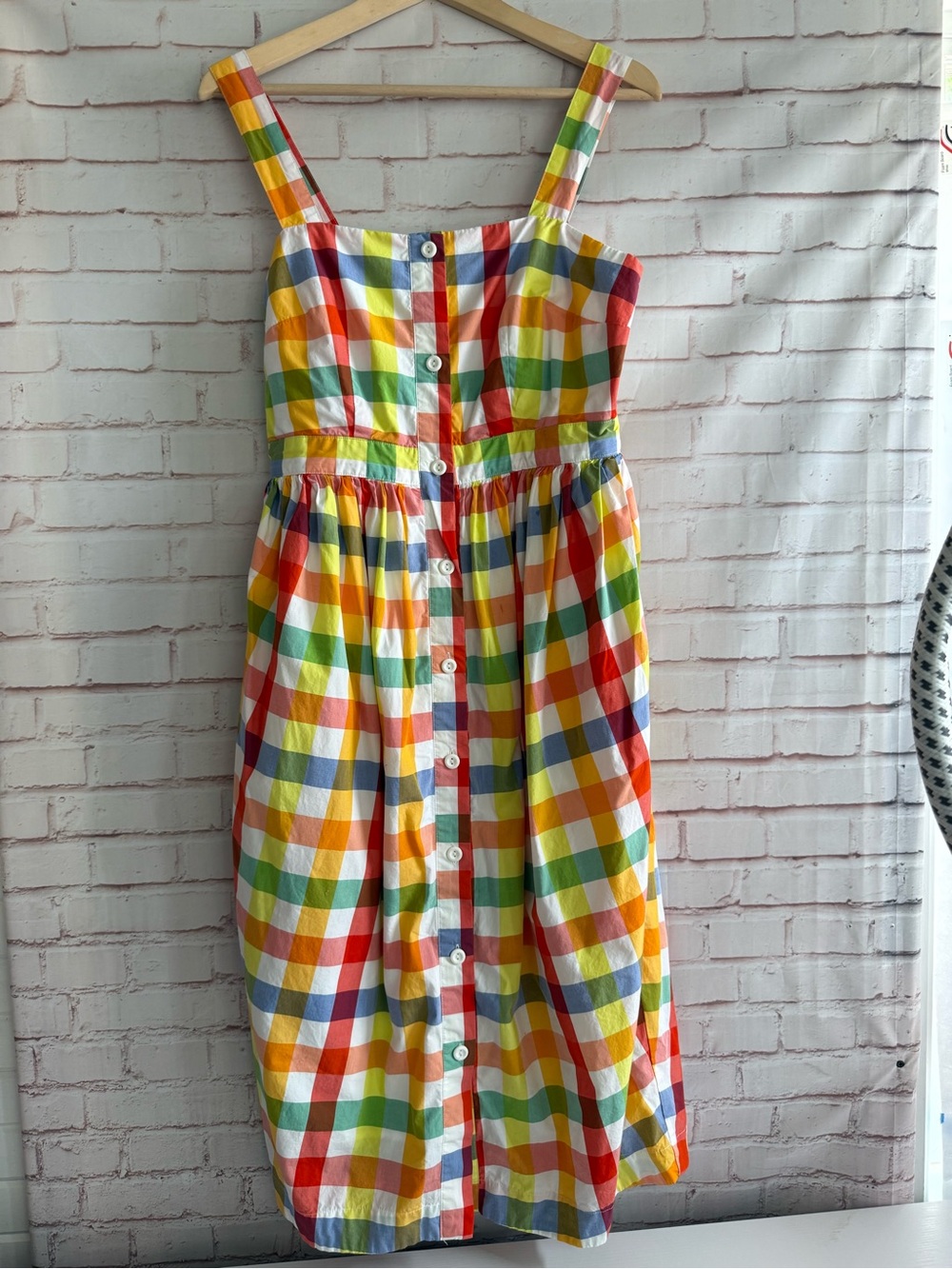 Christopher John Rogers Multicolor Gingham Button-Front Sundress